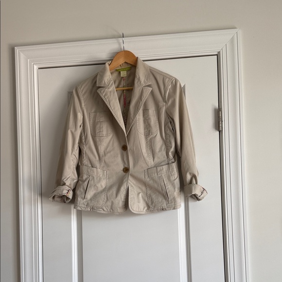 Sigrid Olsen Jackets & Blazers - Sigrid Olsen Beige Utility Jacket